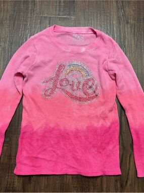 Rock Candy thermal long sleeve with love bling girls 6X